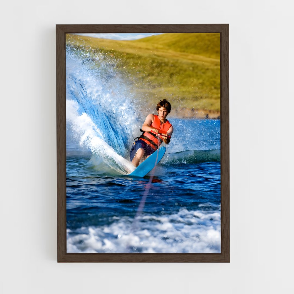 Poster Surf sur les Vagues – affiche Ski nautique (vue 5)
